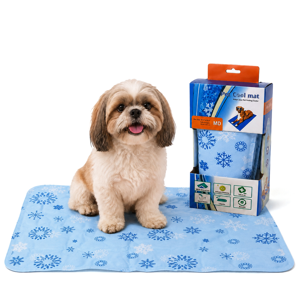 Tapete Gelado Resfriamento M - 50X60cm - Azul