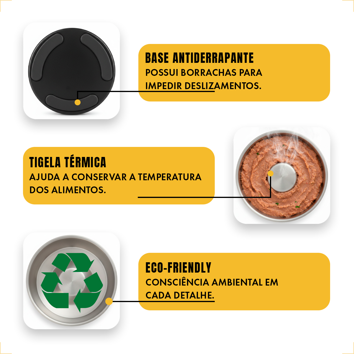 Tigela Alimentação Lenta Inox - G — foto 5