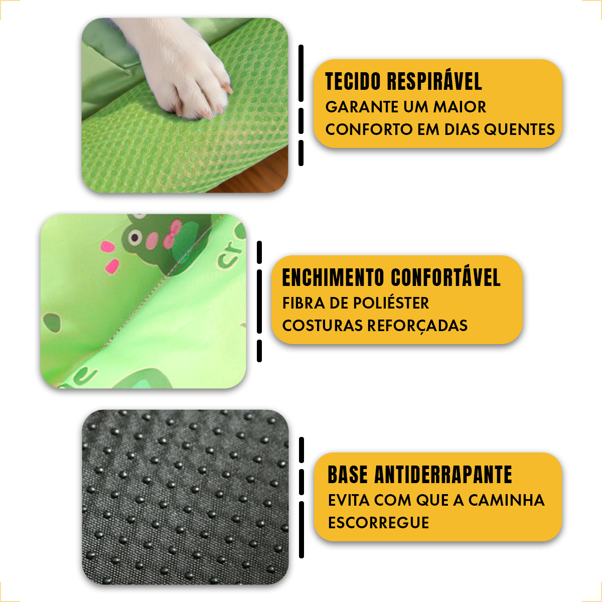 Colchonete refrescante Cães Gatos G  80x60 cm até 25 kg - Verde — foto 4