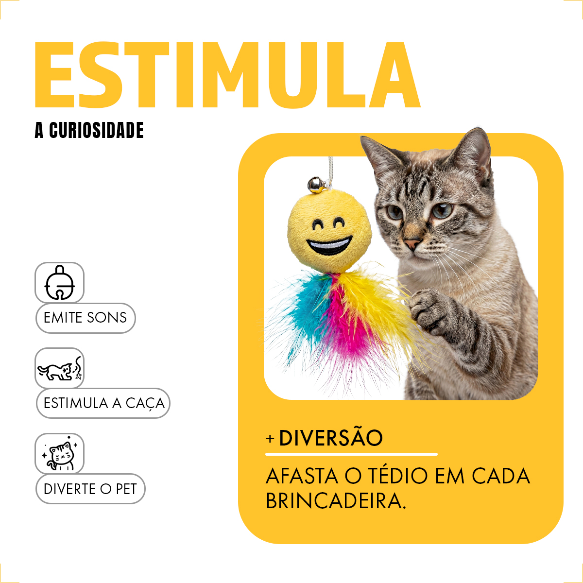 Brinquedo para Gatos Varinha Emoji Animaux — foto 5