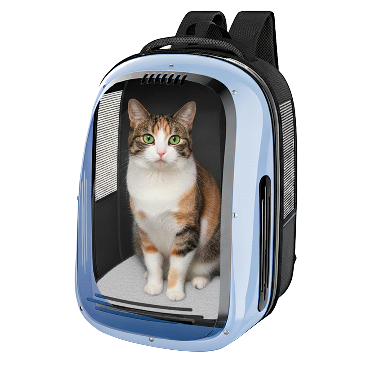 Mochila Pet Panorâmica Visor  Pet até 5 kg - Azul — foto 2