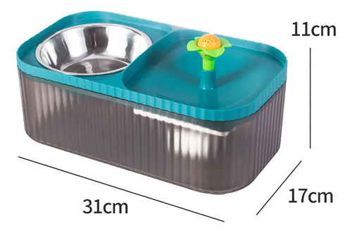 Bebedouro Elevado Gato Fonte Agua Automática 3 Litros Inox  - Rosa — foto 4