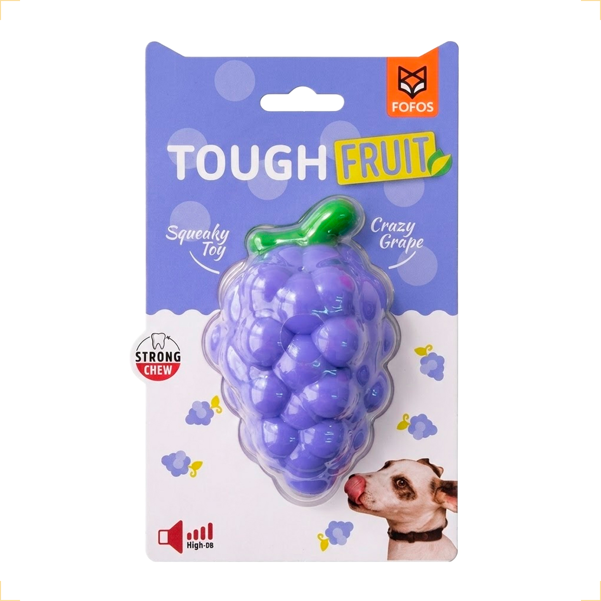 Brinquedo Mordedor Frutas Pet Cães Porte Médio TPR FOFOS - Uva — foto 2