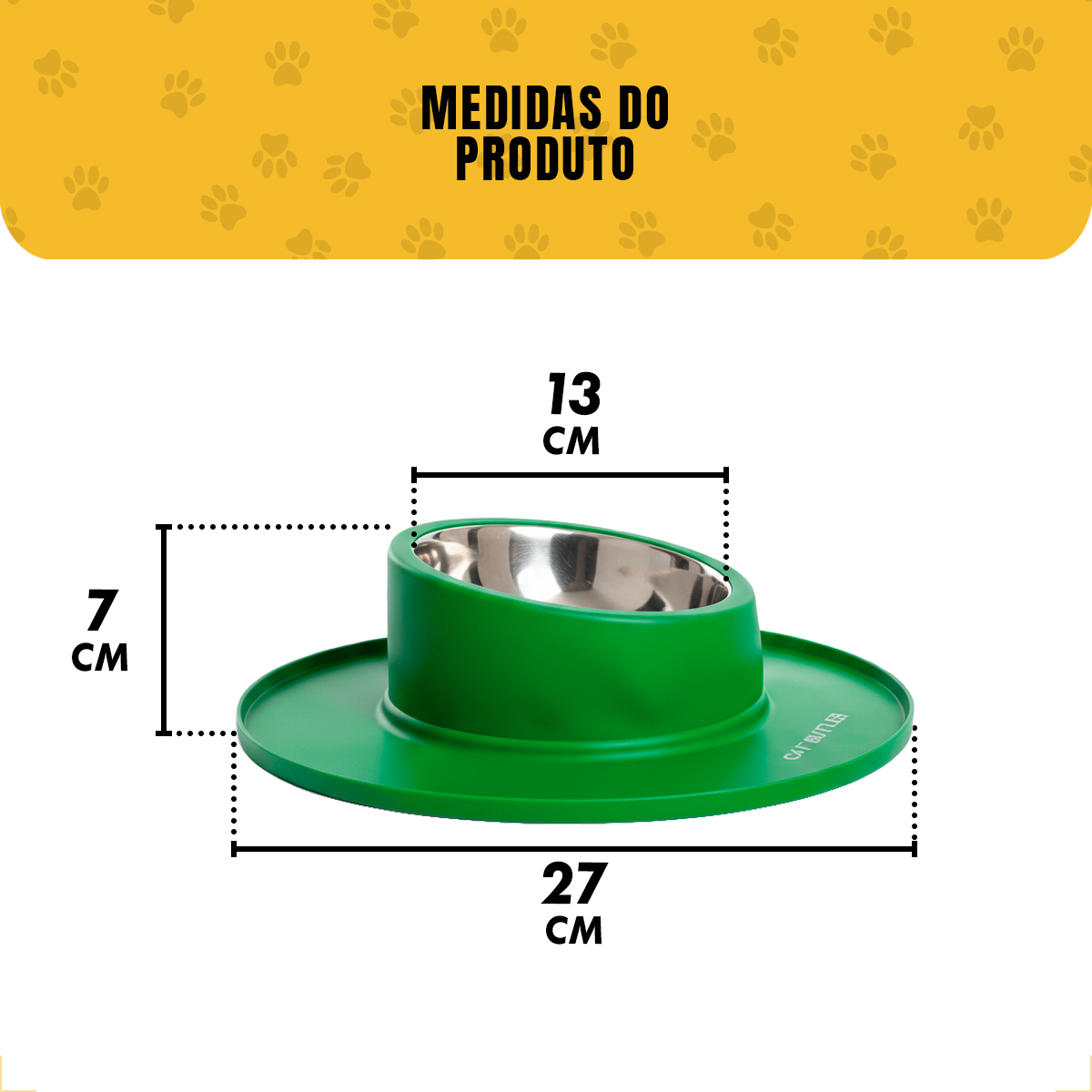 Comedouro bebedouro silicone inox antiderrapante - Verde — foto 3