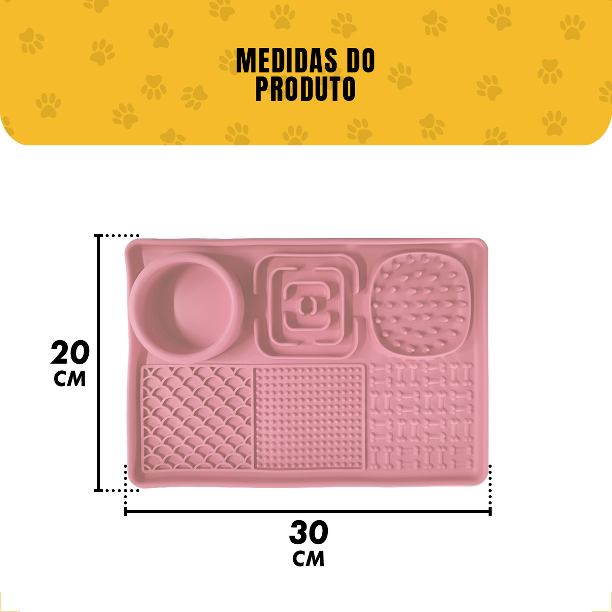Tapete De Alimentação Lenta Cães E Gatos Com Ventosa Animaux - Rosa — foto 3