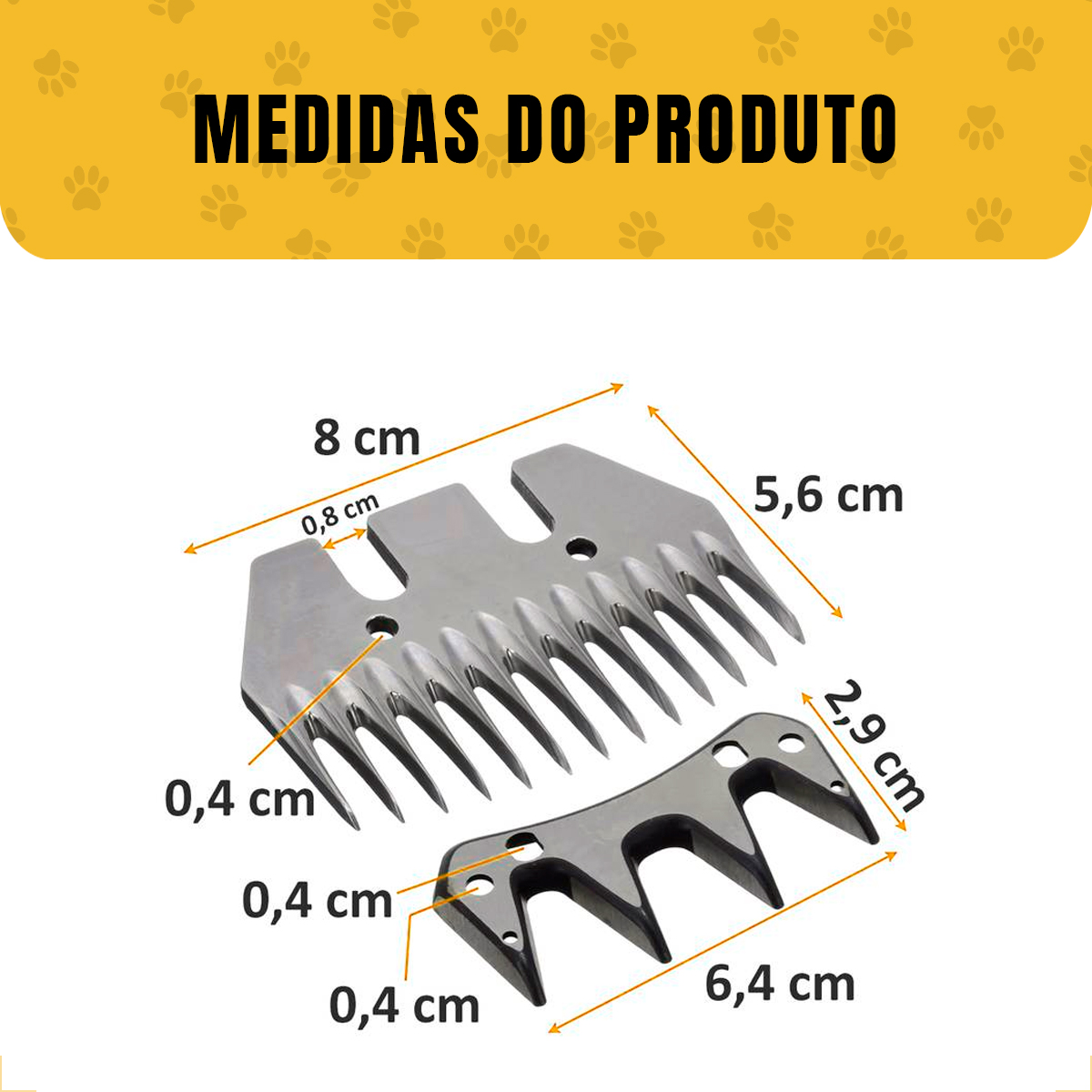 Lâmina Cortador para Máquina Tosquiadeira Ovelha 13 dentes — foto 2