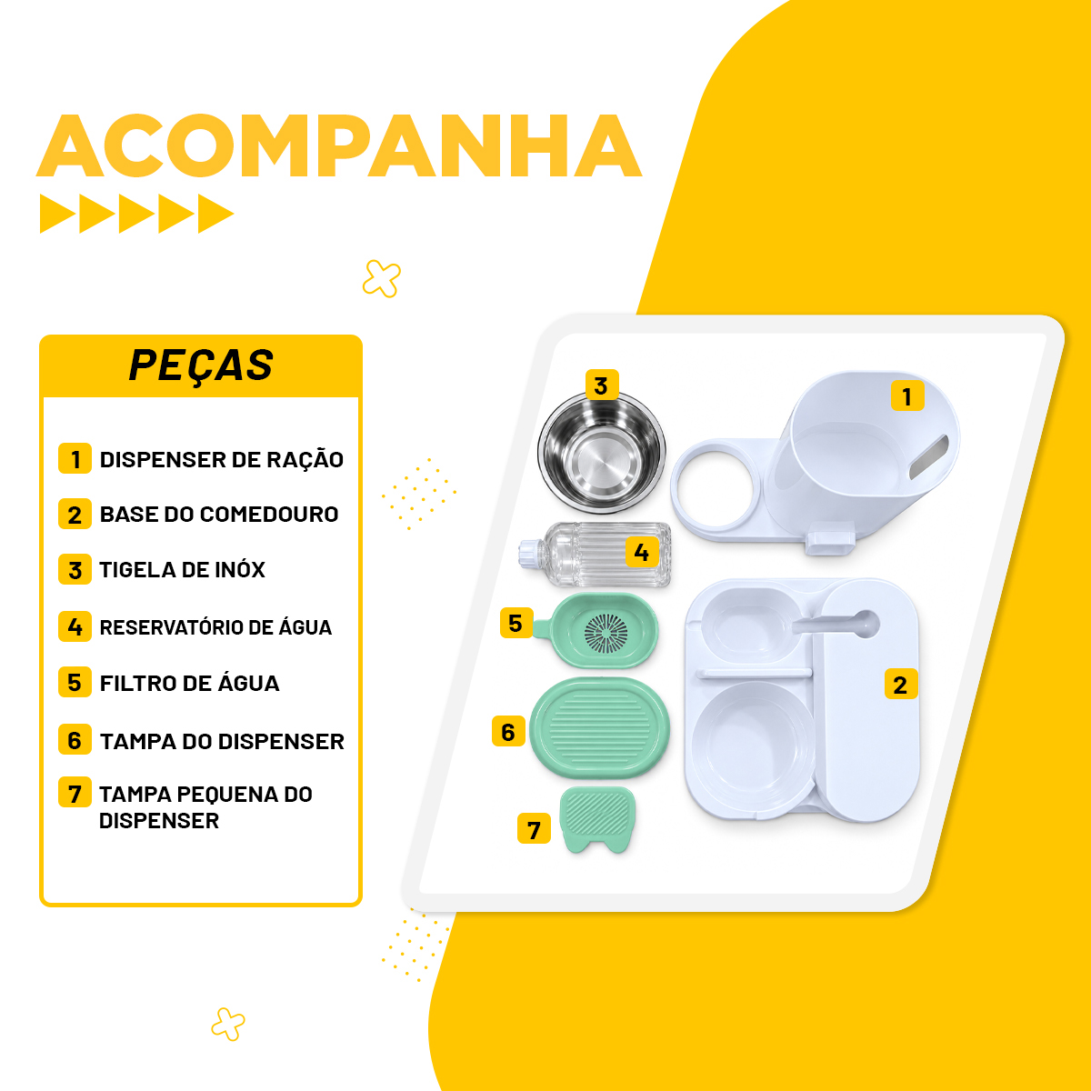 Comedouro e Bebedouro Duplo Automático 800 ML - Azul — foto 6