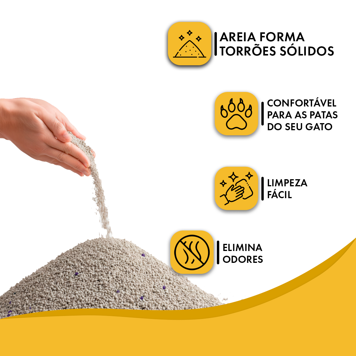 Bentonita Areia Sanitária Gatos 4kg Biodegradável P3T  - Lavanda — foto 8