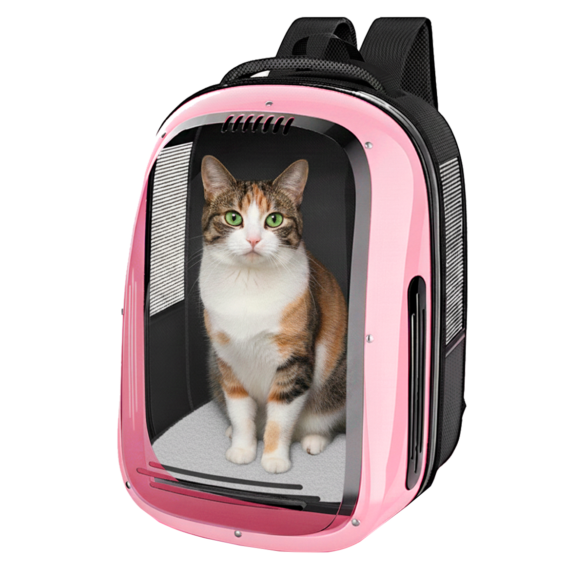 Mochila Pet Panorâmica Visor  Pet até 5 kg - Rosa