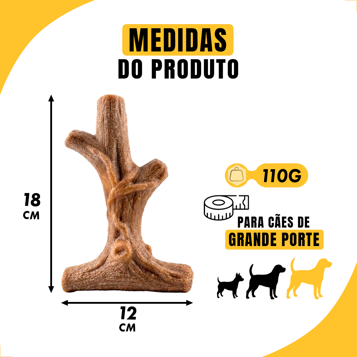 Osso Pet Cães Grandes Sabor Amendoim 18 cm — foto 3