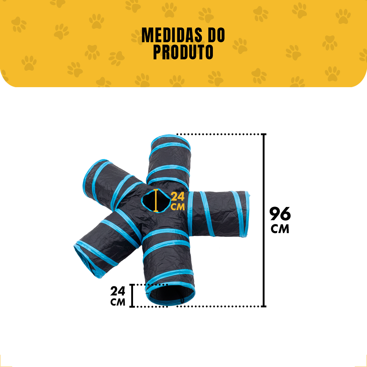 Kit Túnel de Gato 5 Saídas + 22 Brinquedos - Túnel 5 Saídas — foto 3