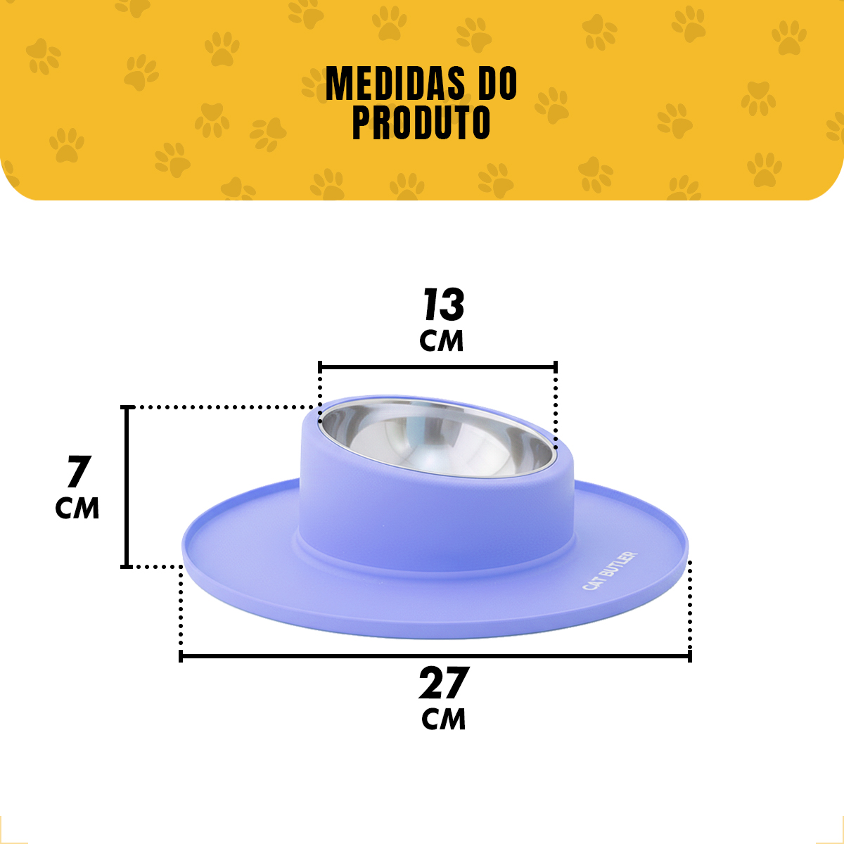 Comedouro bebedouro silicone inox antiderrapante - Roxo — foto 3