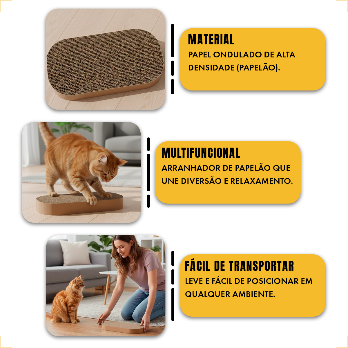 Placa de Papelão para Arranhador de gato com Catnip — foto 4