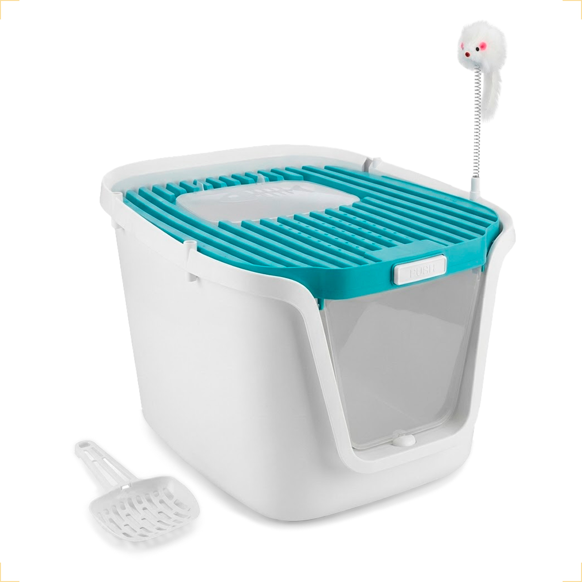 Banheiro Fechado Gatos Caixa G 40C X 48L - Azul