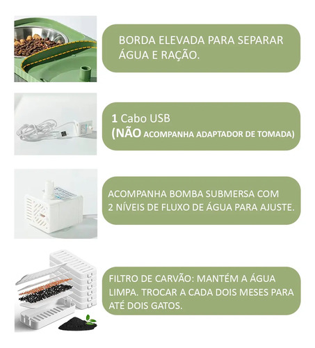 Bebedouro Elevado Gato Fonte Agua Automática 3 Litros Inox  - Rosa — foto 6