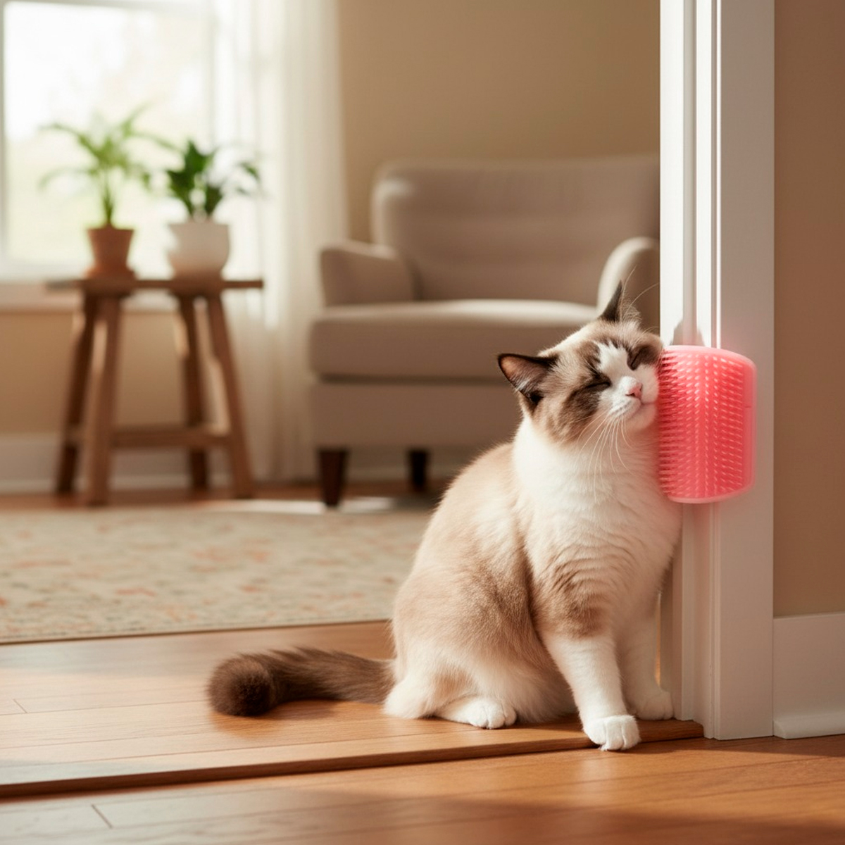 Escova Coçadinha Masssageador Para Gatos - Rosa — foto 7