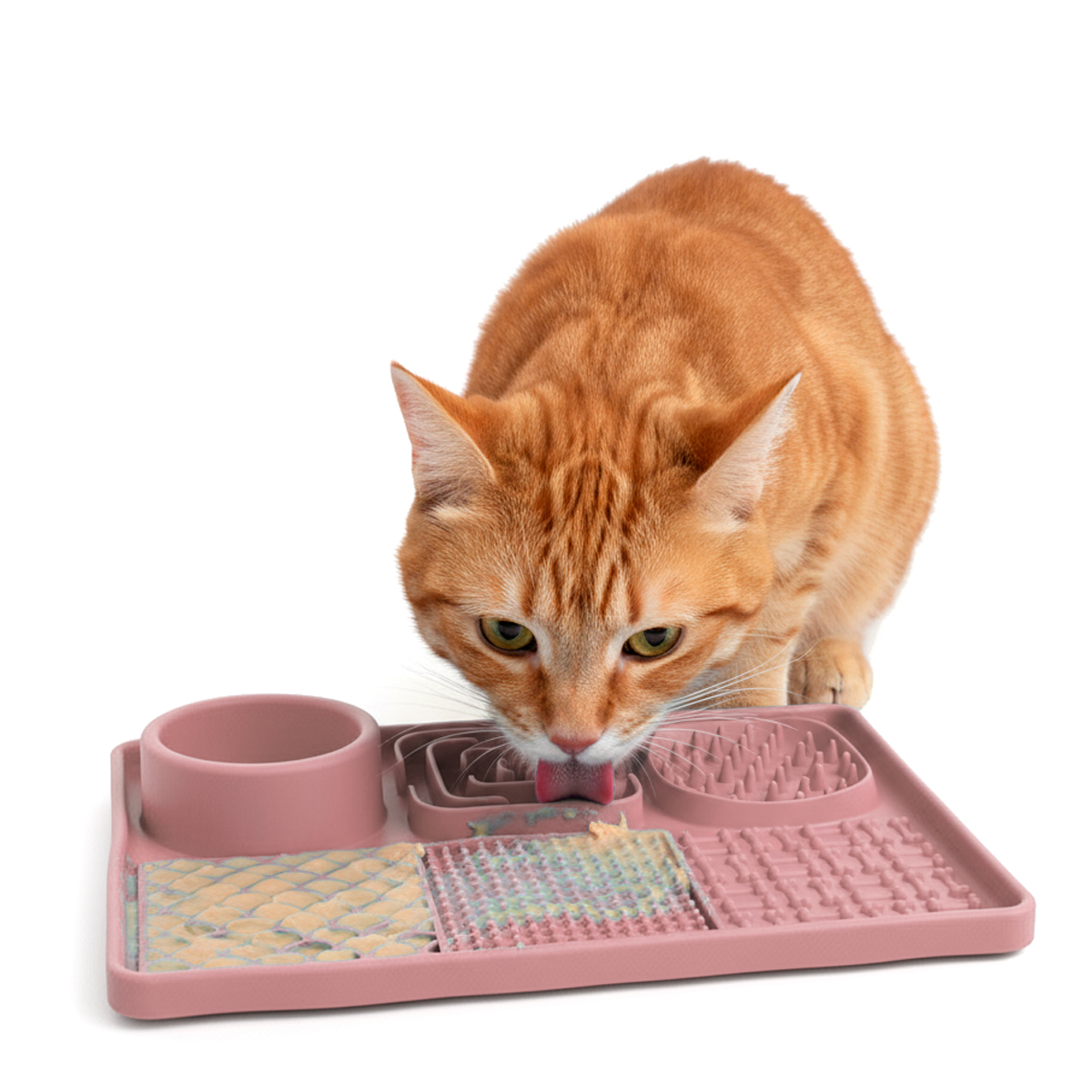 Tapete De Alimentação Lenta Cães E Gatos Com Ventosa Animaux - Rosa — foto 6