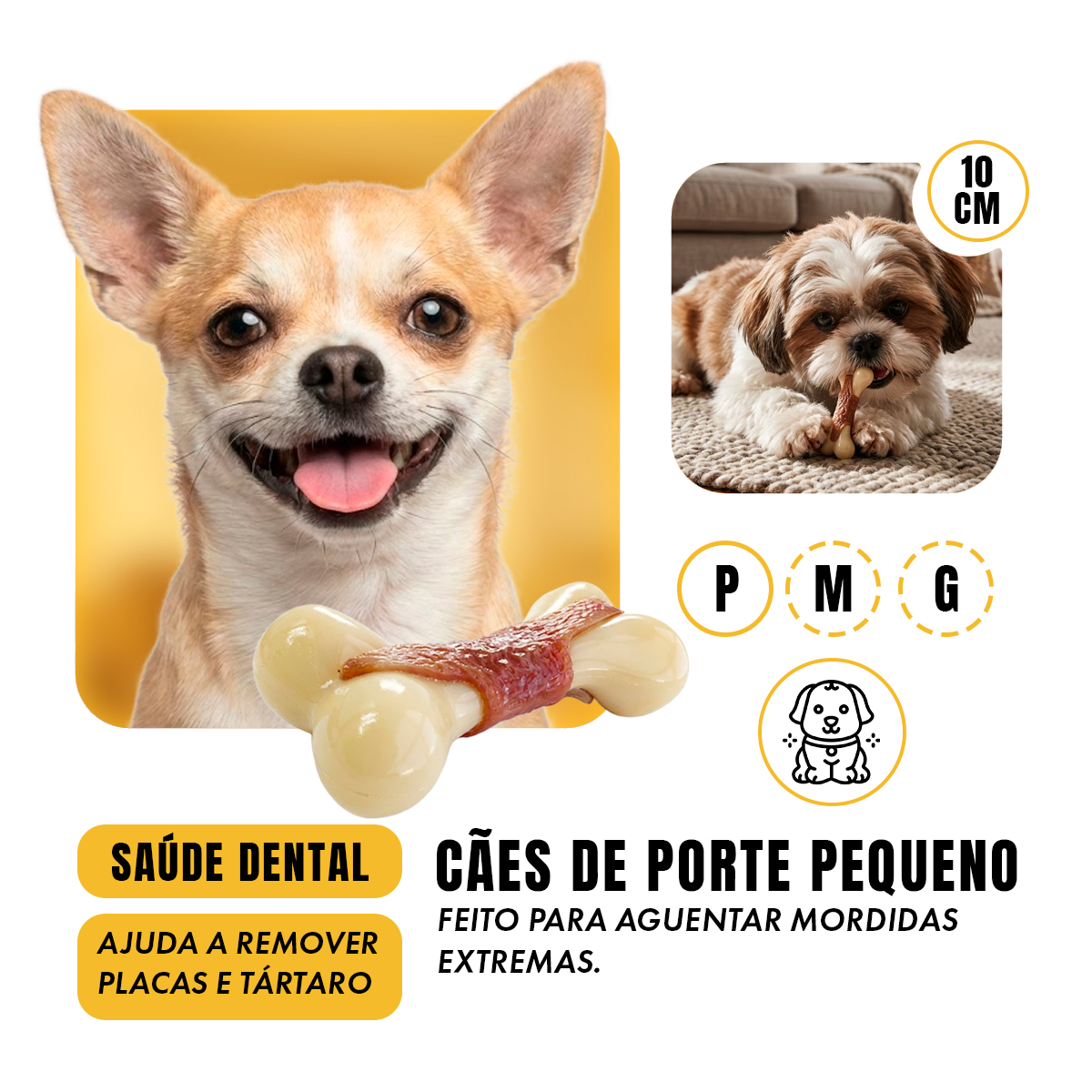 Osso Pet Cães Pequenos até 11,5 kg Sabor e Cheiro Bacon — foto 7