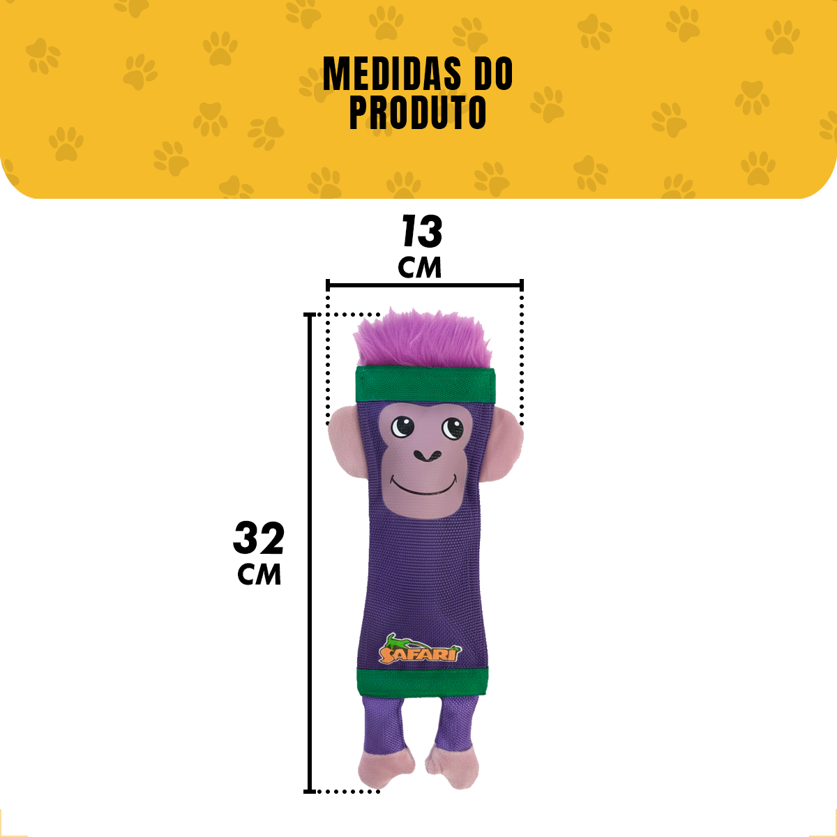 Brinquedo De Lona Extra Resistente Mordedor Para Cães AFP - MACACO — foto 3
