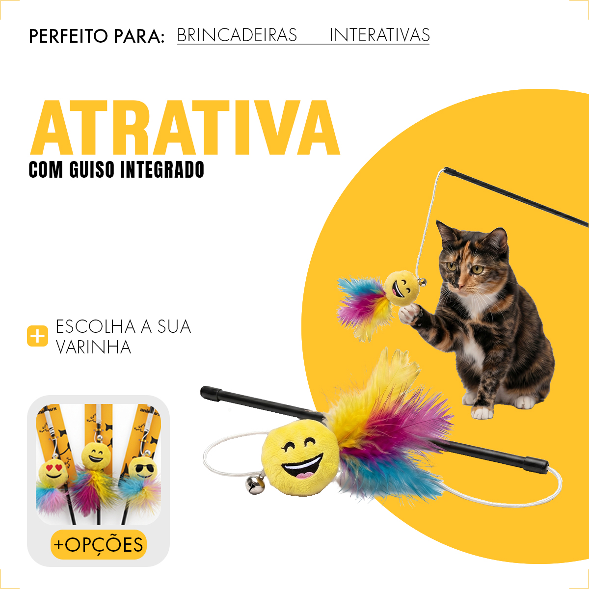 Brinquedo para Gatos Varinha Emoji Animaux — foto 3