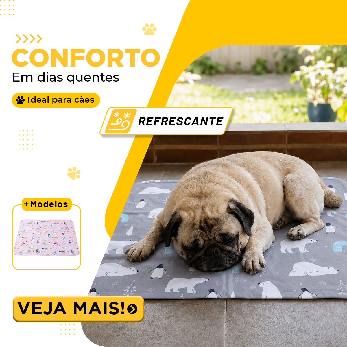Tapete Gelado Resfriamento M - 50X60cm - Cinza — foto 3