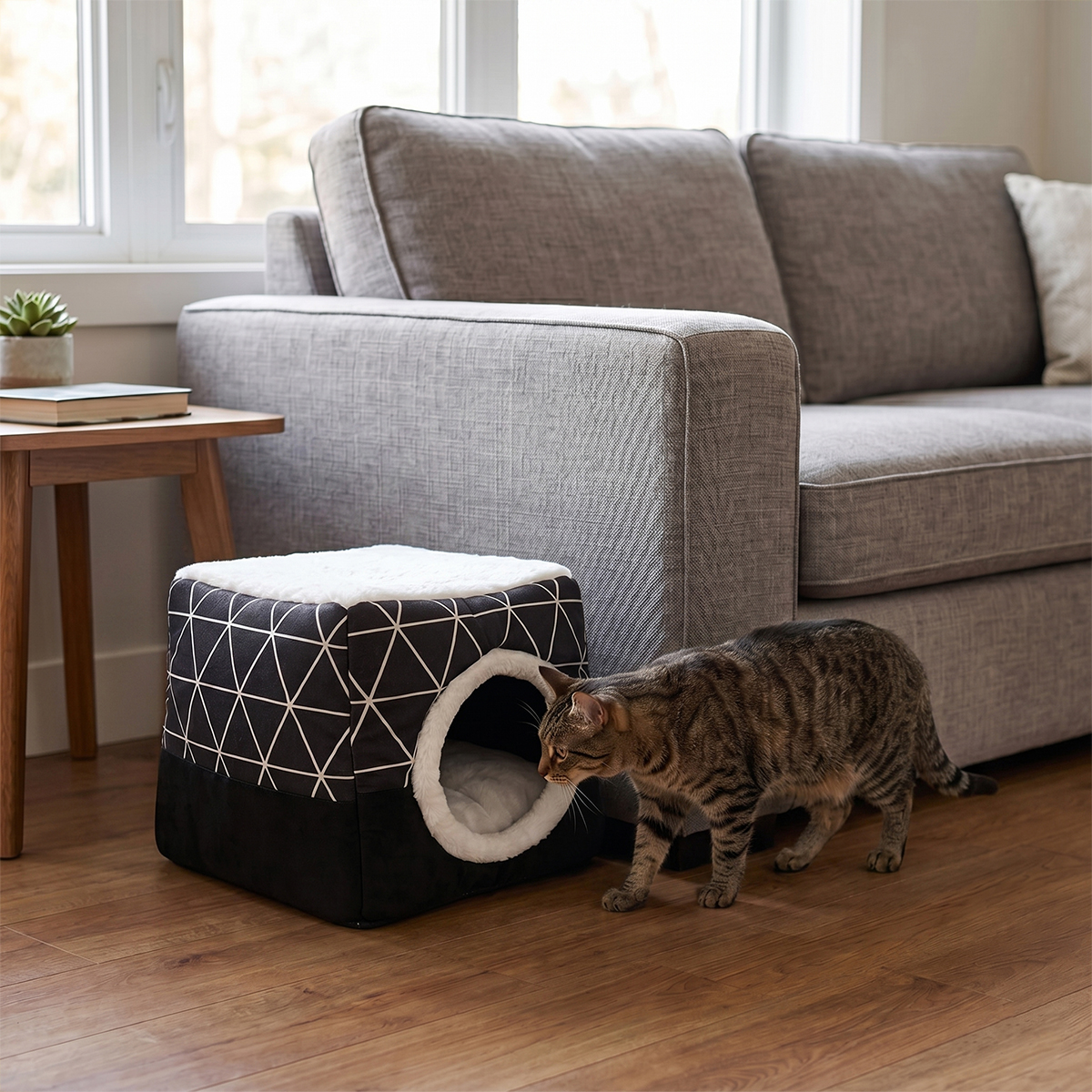 cama Toca cão gato 3x1 Casinha Pet  - Preto — foto 6