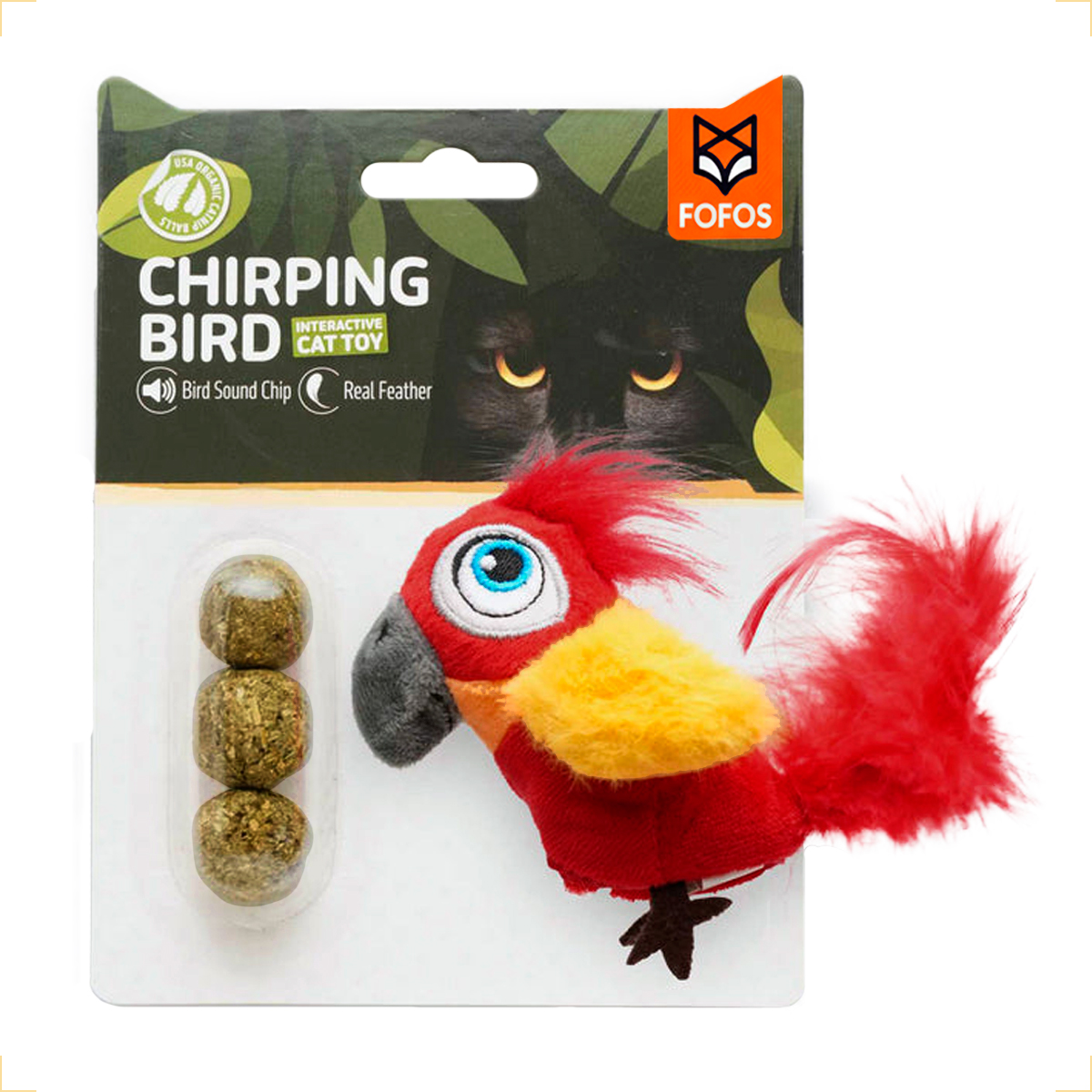 Brinquedo Interativo Som Bolinhas Catnip Aves/Passáros Gatos FOFOS - Tucano