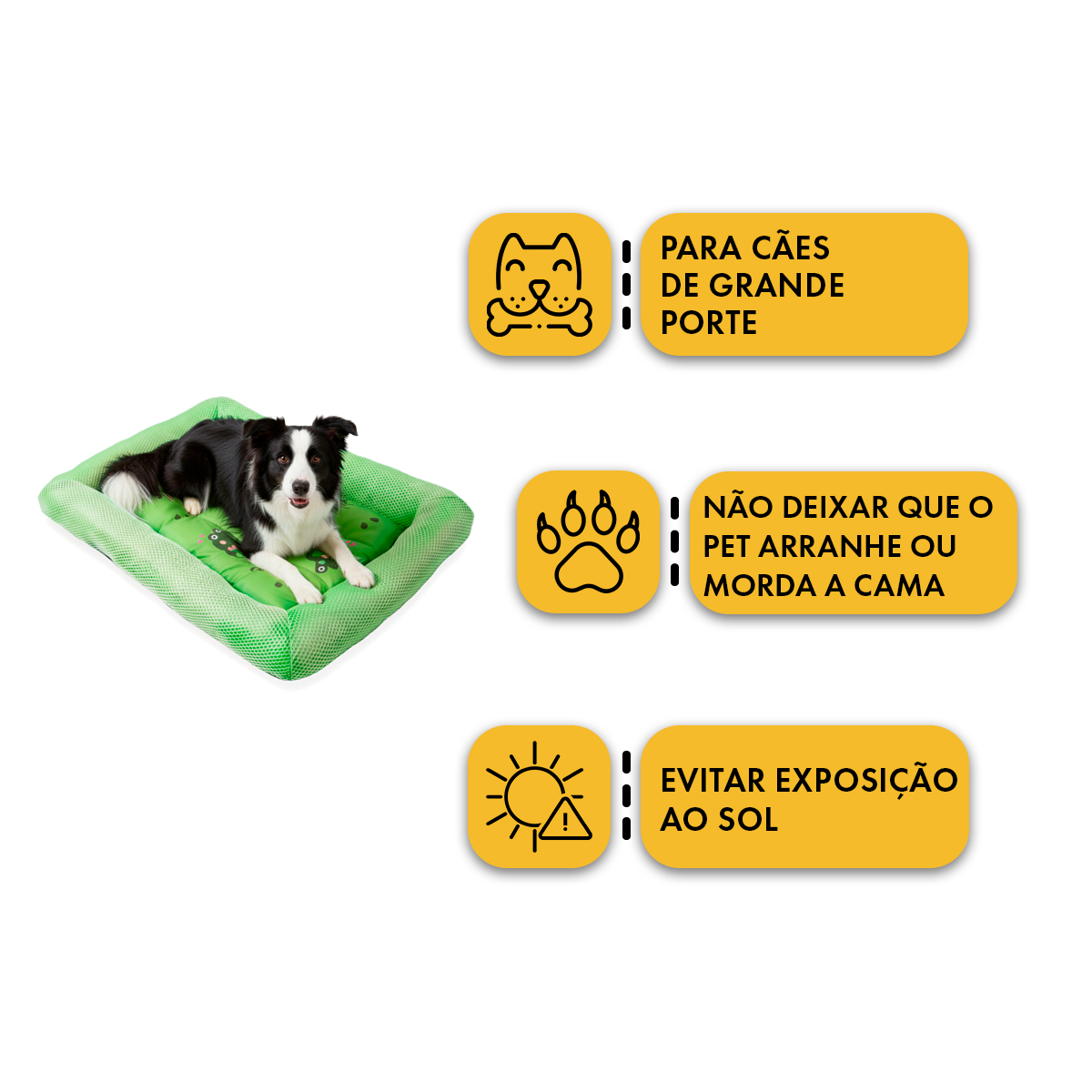 Colchonete refrescante Cães Gatos G  80x60 cm até 25 kg - Verde — foto 6