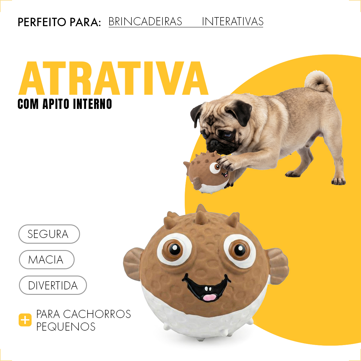 Brinquedo Látex Bola Animais Pet Cães AFP - BAIACU — foto 3