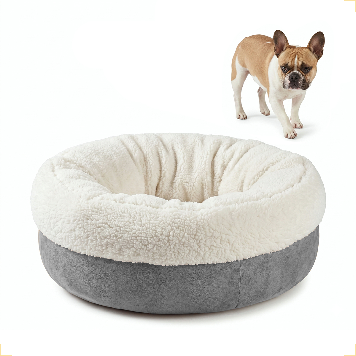 Cama Pet Luxo Donut - 50 cm Comp. x 25 cm  Alt. - CINZA — foto 2