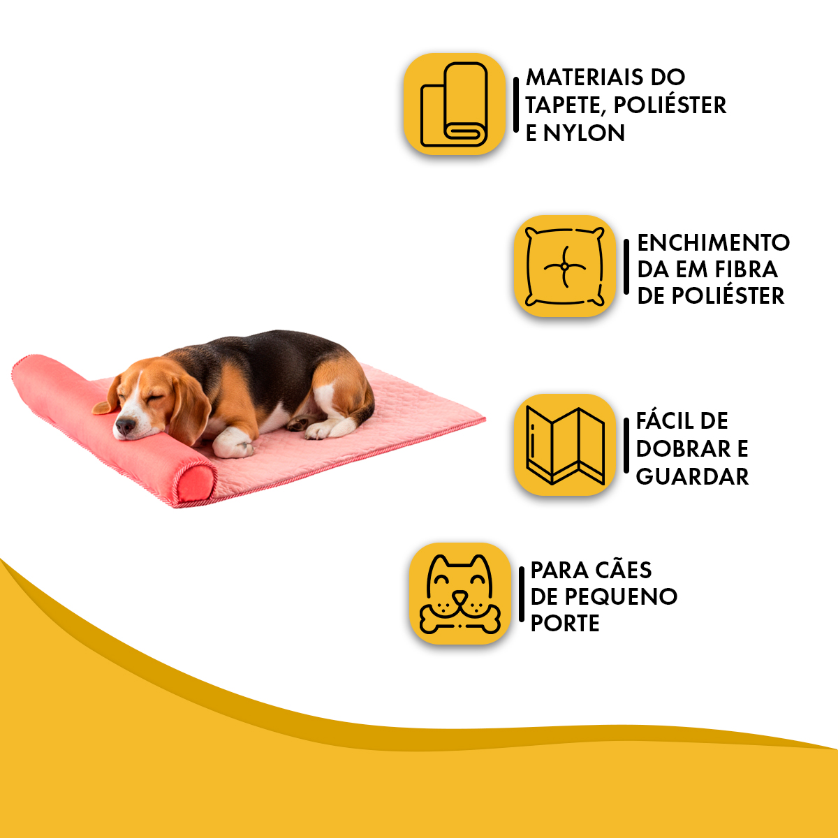 Cama Tapete Colchonete Refrescante Cães Gatos P 60x40 - Rosa — foto 4
