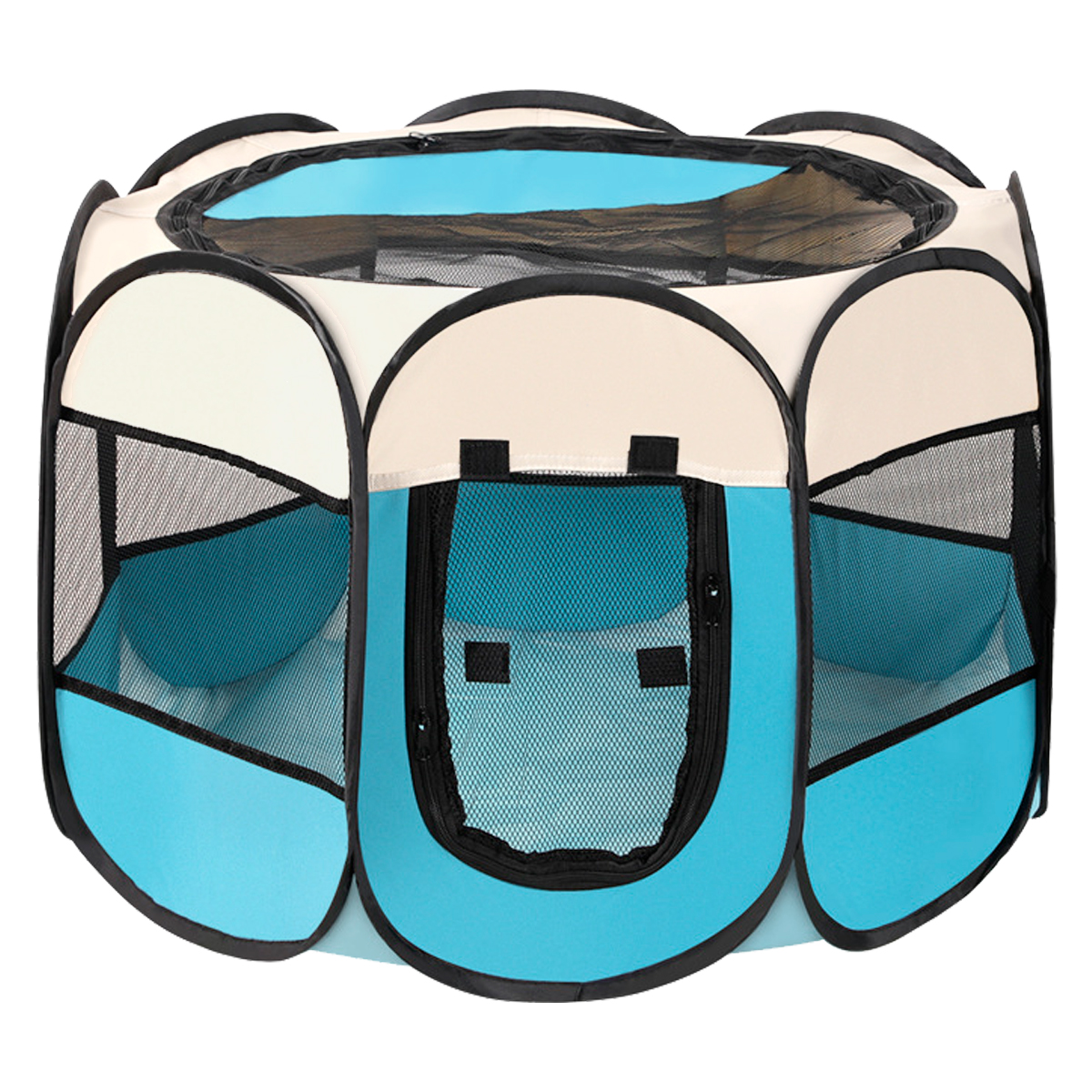 Cercadinho Pet Portátil Dobrável G 114cm - Azul