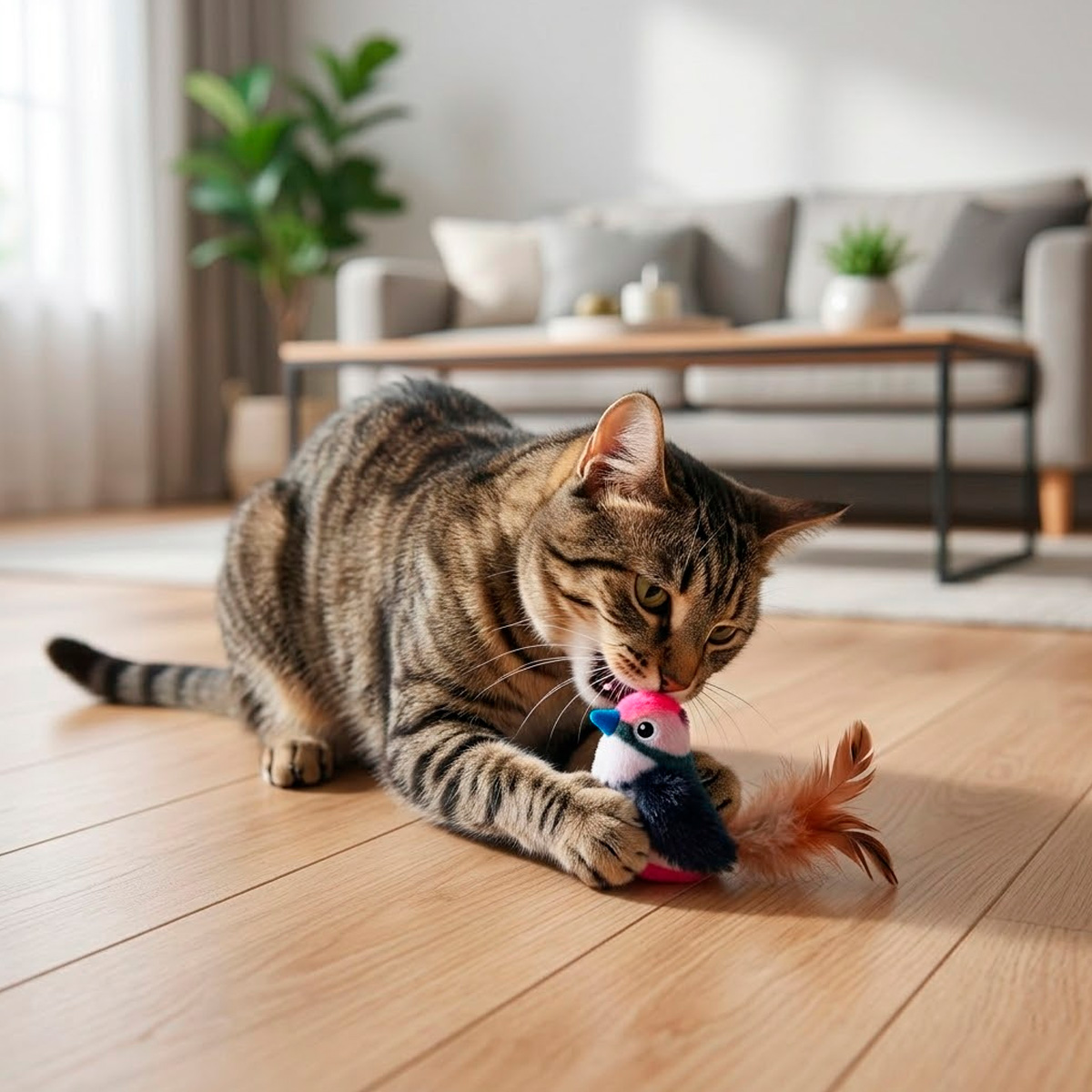 Brinquedo Interativo Som Bolinhas Catnip Aves/Passáros Gatos FOFOS - Pássaro Vermelho — foto 8