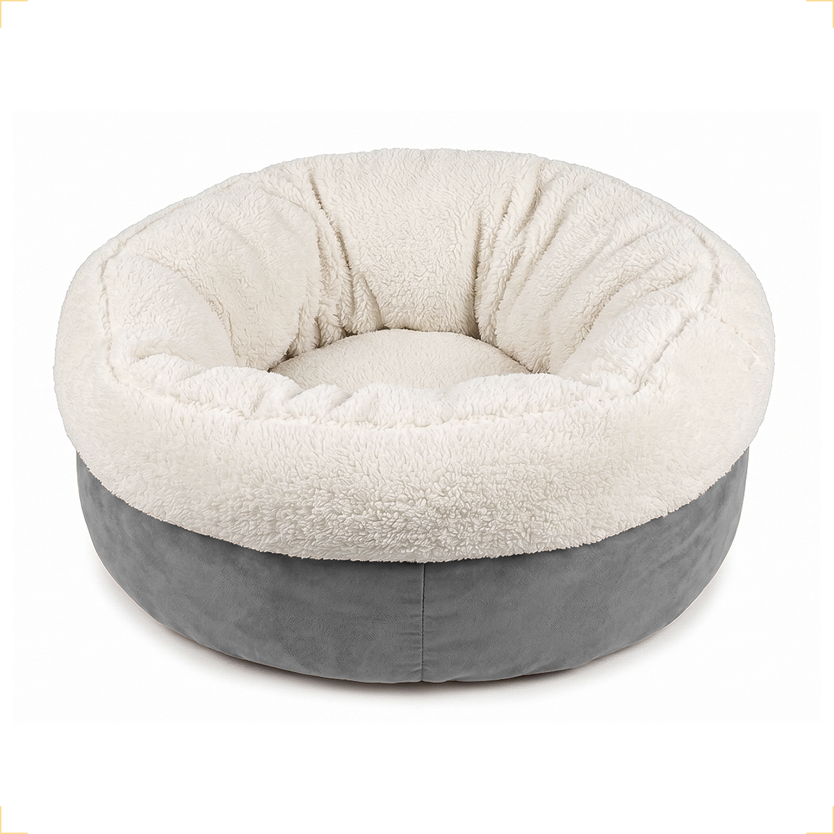 Cama Pet Luxo Donut - 50 cm Comp. x 25 cm  Alt. - CINZA