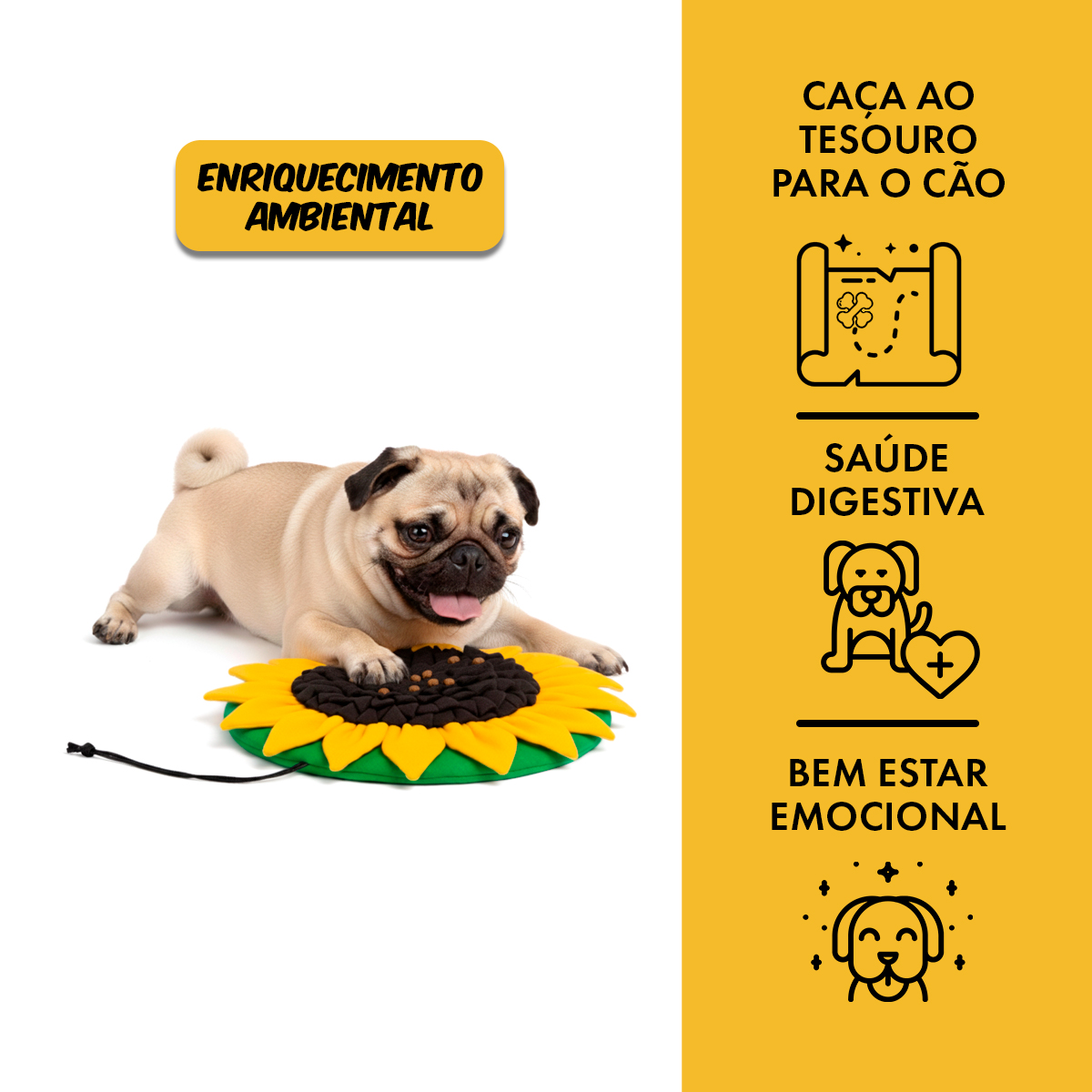 Tapete Interativo Pet Enriquecimento Ambiental GIRASSOL — foto 5
