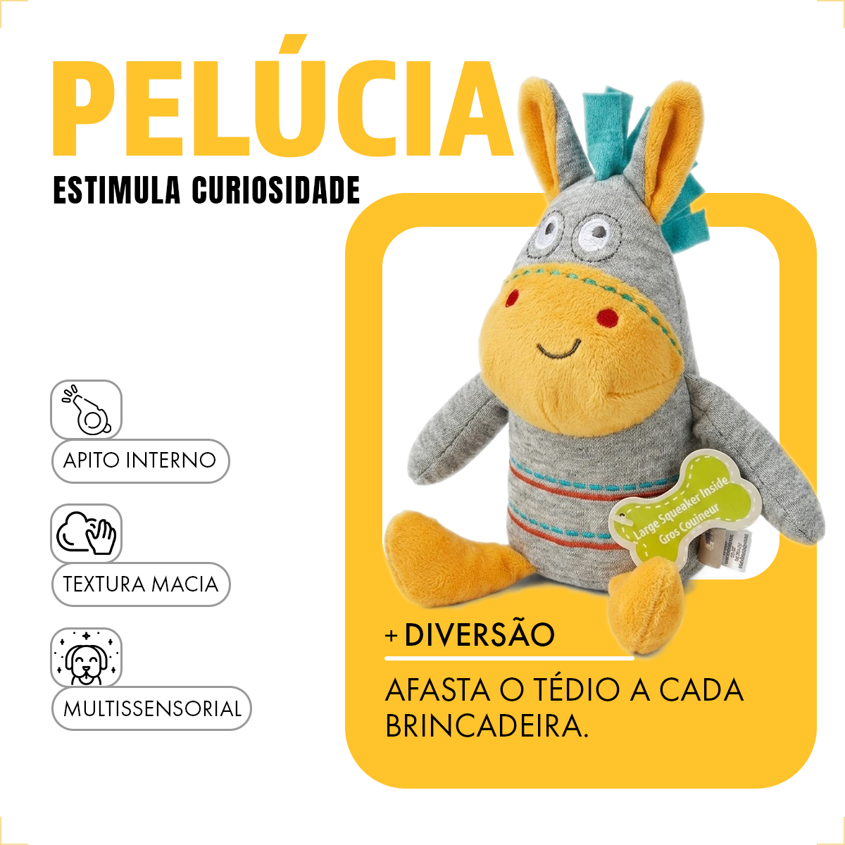 Brinquedo de Pelúcia para Filhotes - BURRO — foto 7
