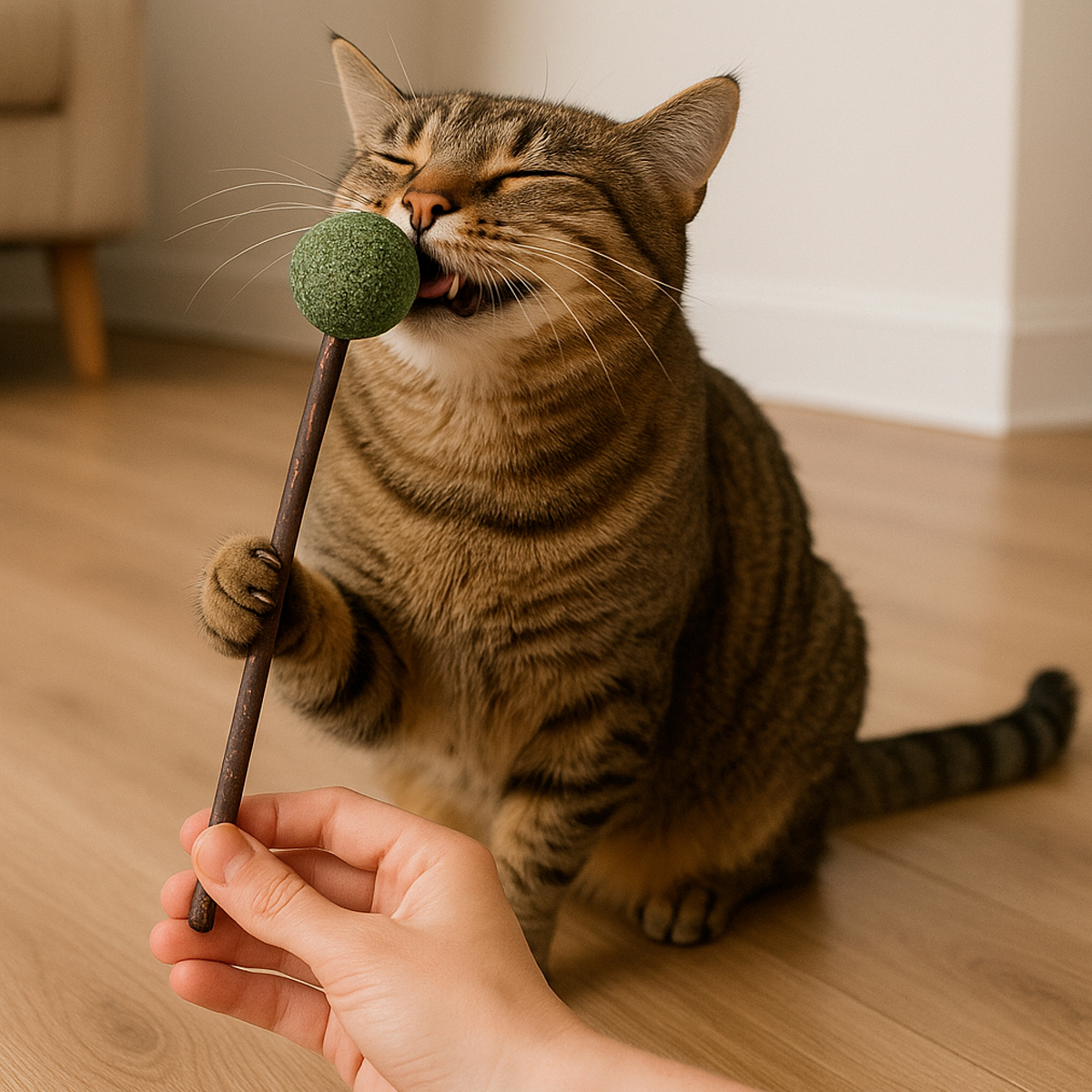 Brinquedo Varinha Catnip Gatos Animaux - Bolinha — foto 6