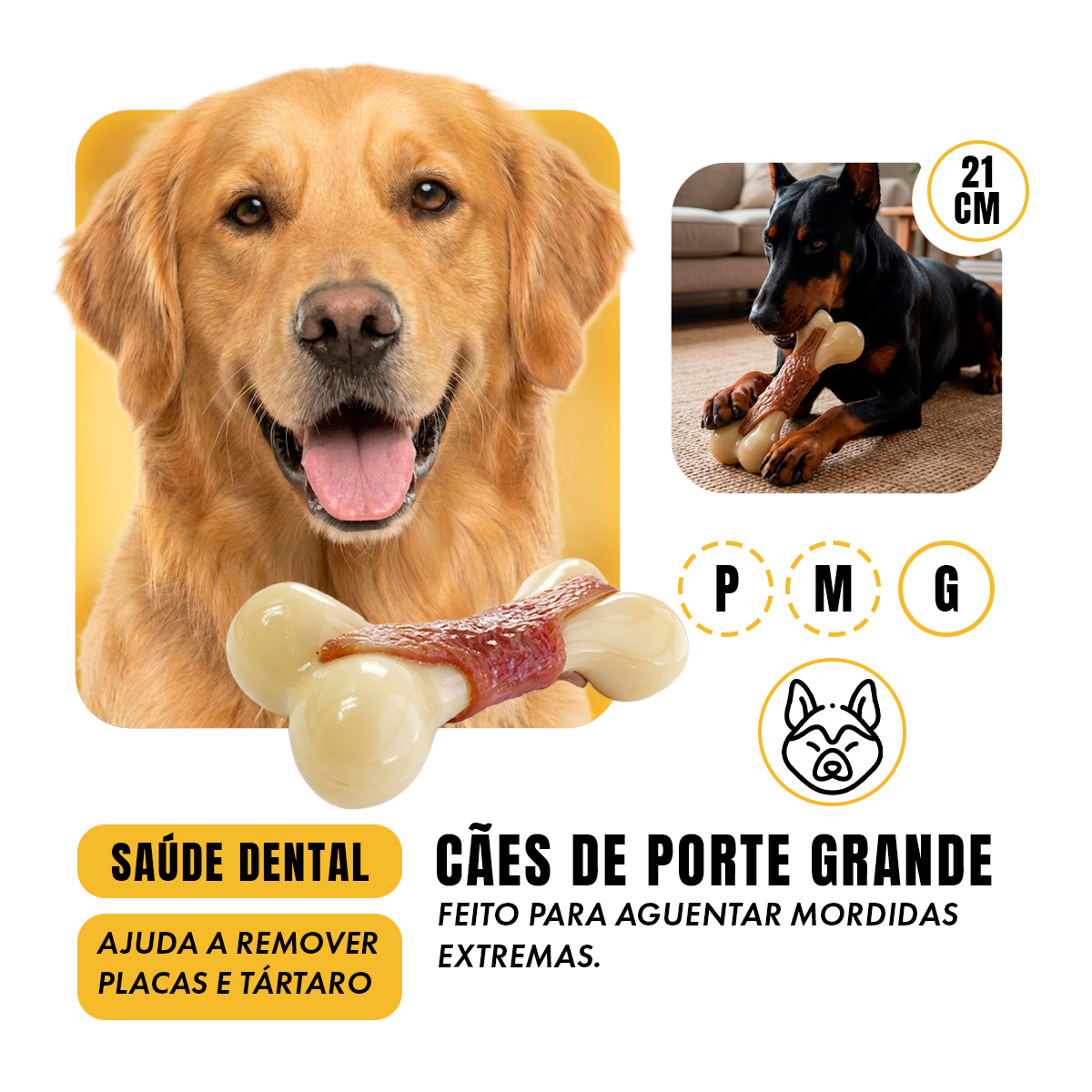 Osso Pet Cães Médios e Grandes até 23 kg Sabor e Cheiro Bacon — foto 7
