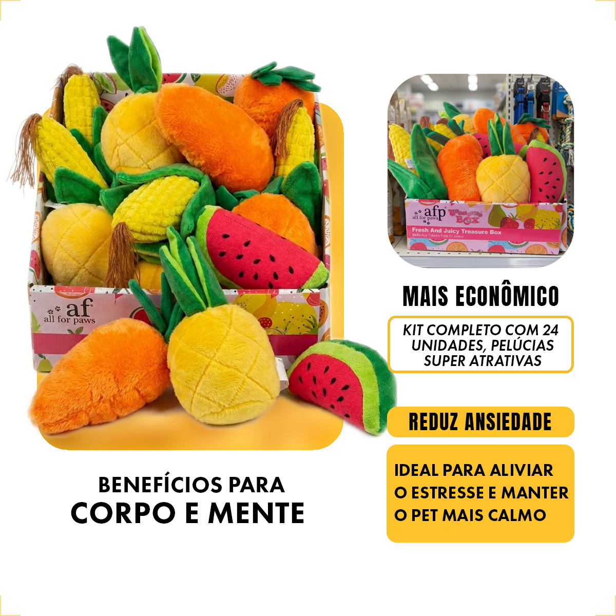 Expositor de Pélucias Frutas 24 Peças — foto 5