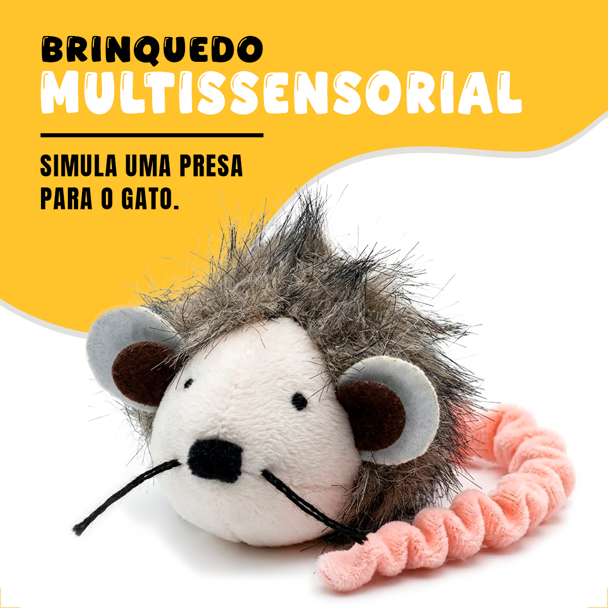 Brinquedo Pelúcia Sonoro Rato Gatos Cães FOFOS — foto 7