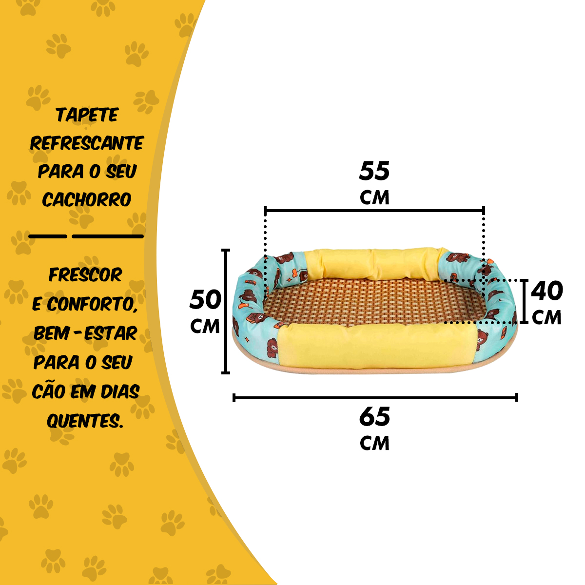 Tapete Oval Refrescante Cães e Gatos G 60 cm até 6kg — foto 5
