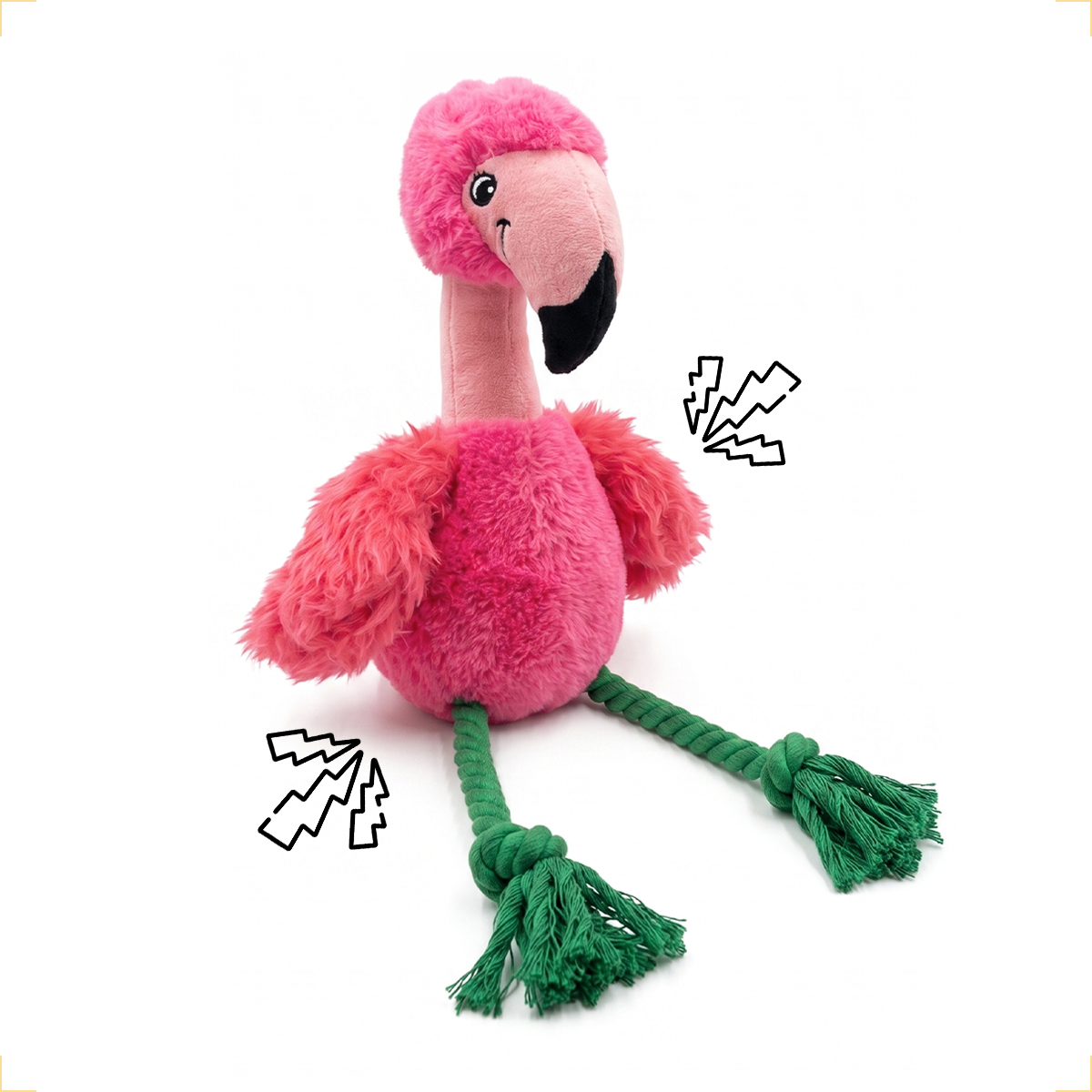 Brinquedo Pet Pelúcia Corda AFP - FLAMINGO — foto 3