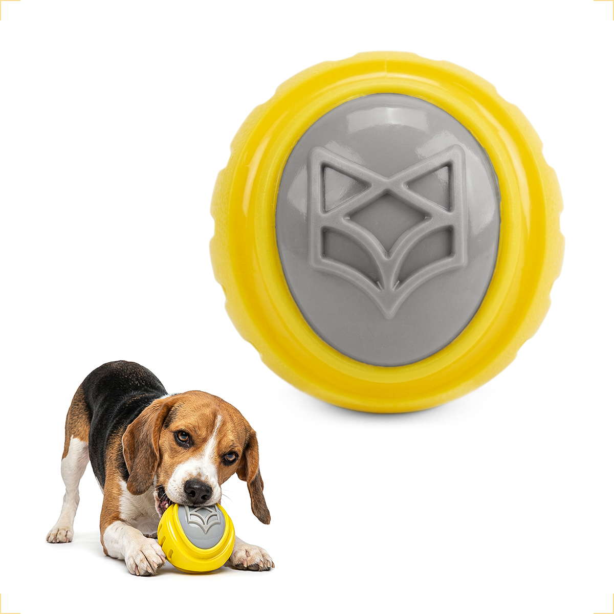 Bola Bolinha apito treinamento interativo reforçada Pet M 7,5cm FOFOS — foto 4