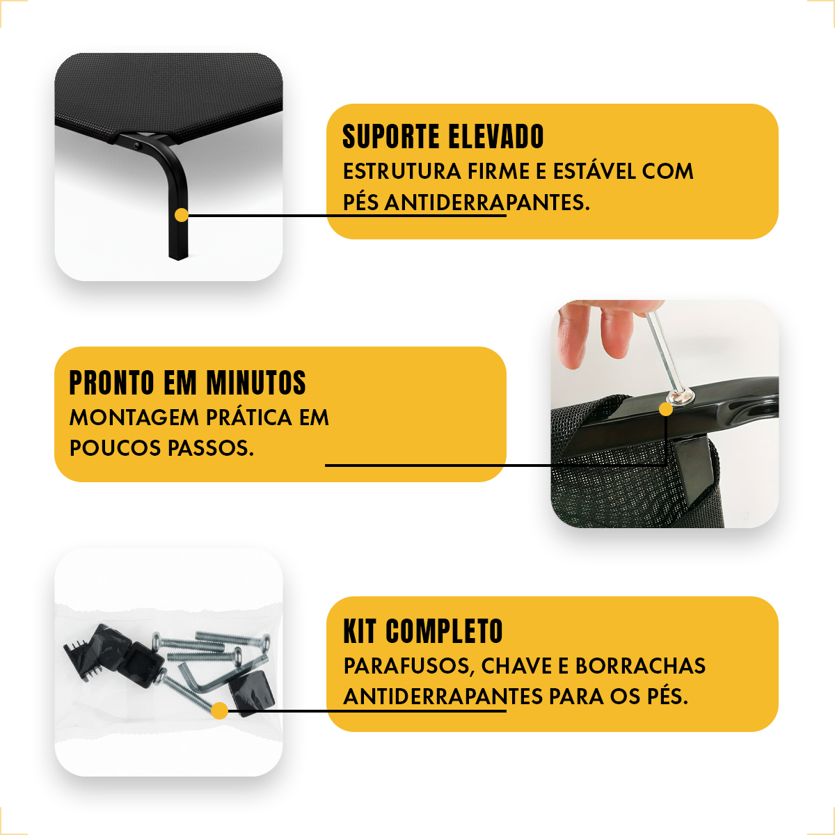 Cama Elevada Pet G 93x56cm até 30kg — foto 5