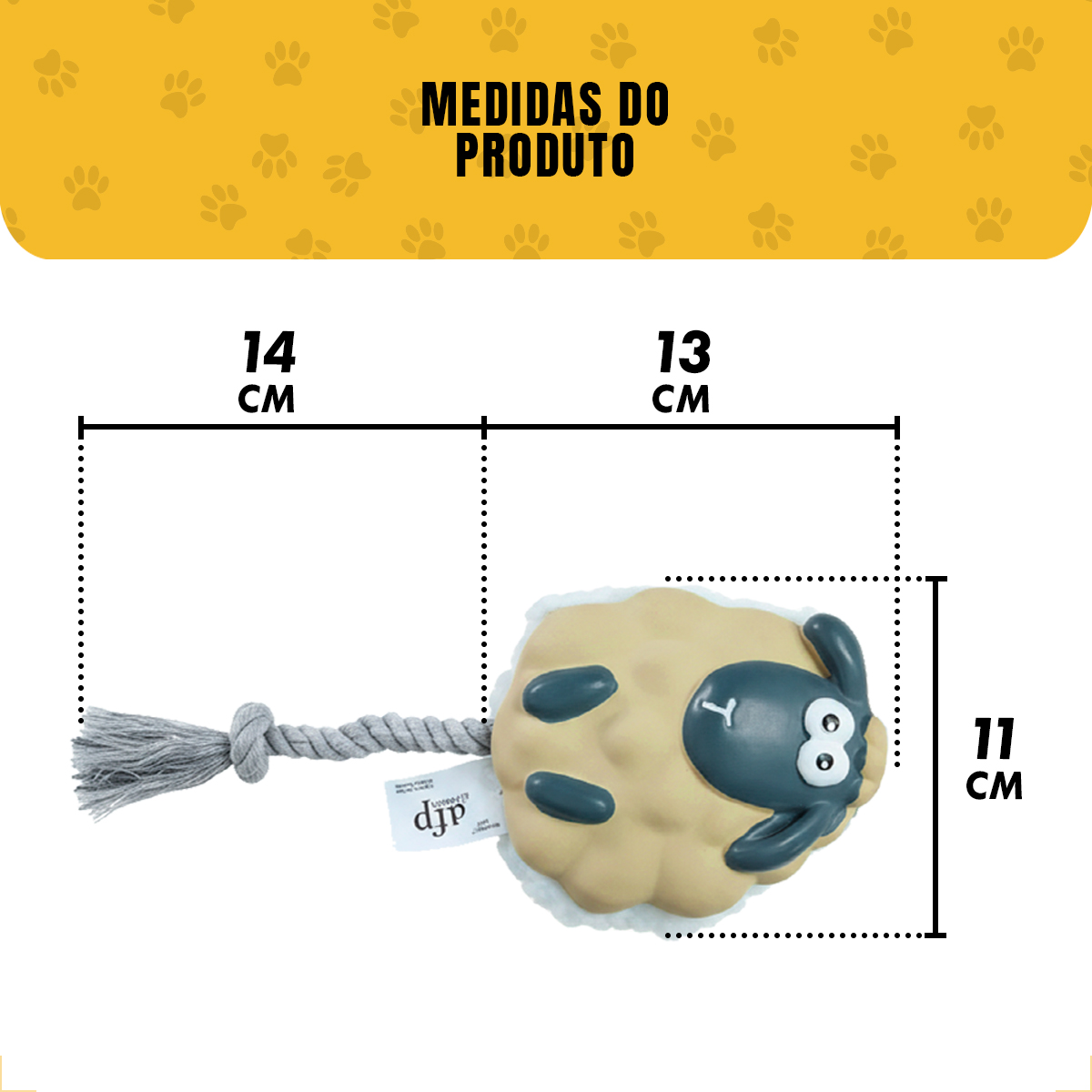 Brinquedo Interativo Corda  - OVELHA — foto 4