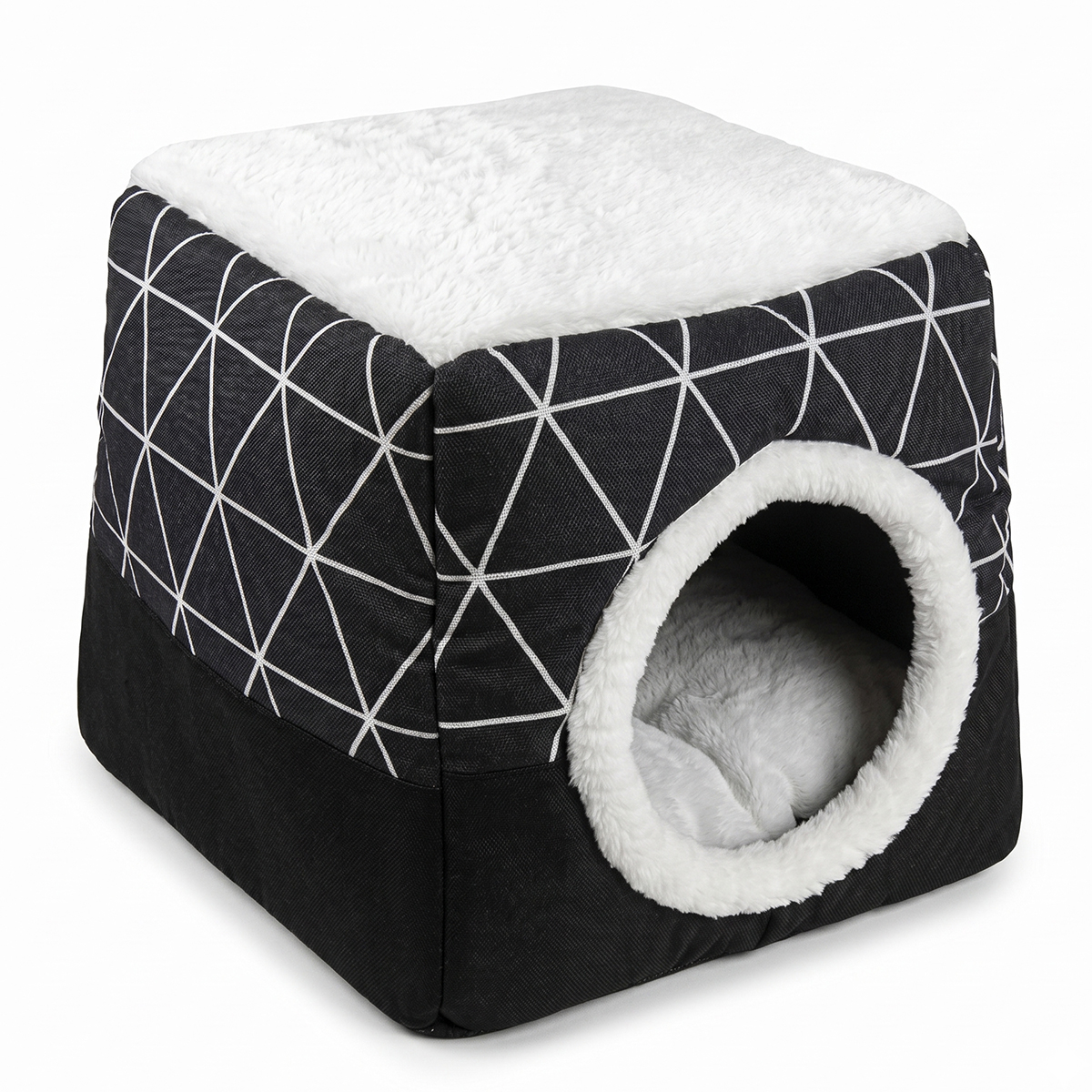 cama Toca cão gato 3x1 Casinha Pet  - Preto