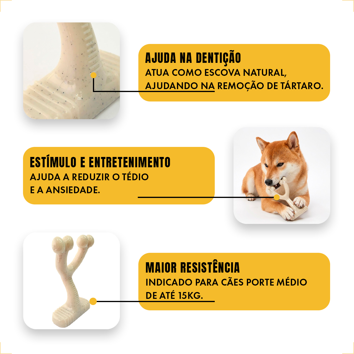 Osso Pet Cães Médios e Grandes Maciço 15 cm - G — foto 5