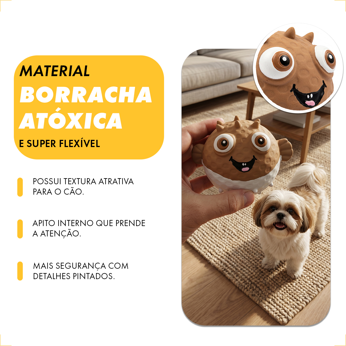 Brinquedo Látex Bola Animais Pet Cães AFP - BAIACU — foto 6