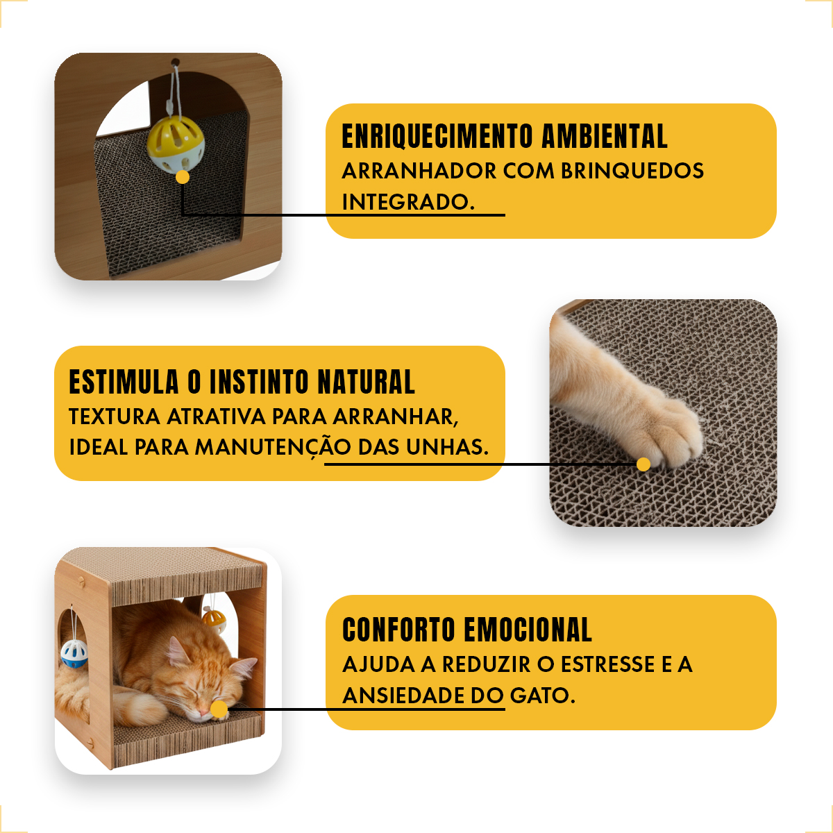 Arranhador Cadeira papelão Interativo Gatos Cadeirinha — foto 6