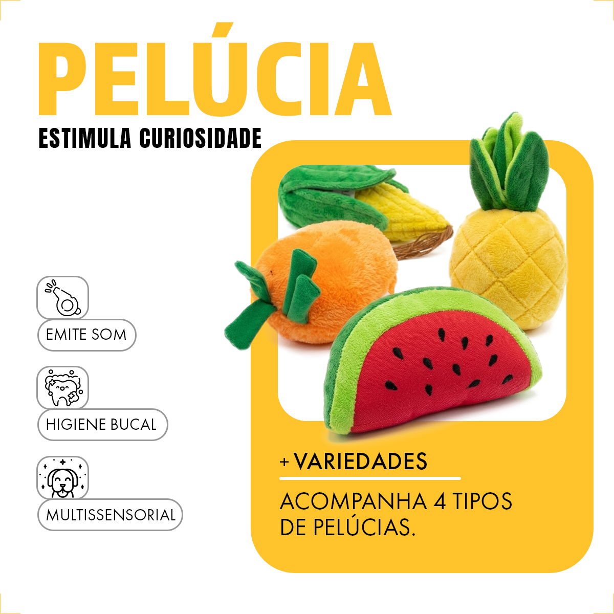 Expositor de Pélucias Frutas 24 Peças — foto 4